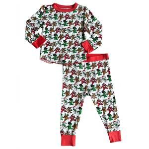 NEW ROWDY SPROUT kids grateful dead holiday bamboo thermal set in red
